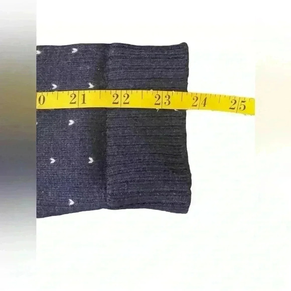 Lands’ End Women’s Navy Blue Fair Isle Button Up Cardigan Medium Wool Blend - Picture 8 of 9